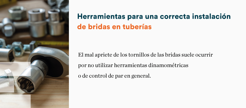 Herramientas dinamométricas para apretar bridas en tuberías