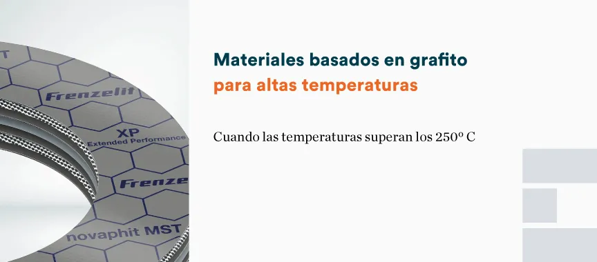 Materiales basados en grafito para altas temperaturas, superiores a 250 °C"